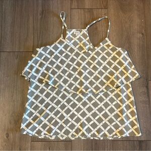 Stylish Gray and White Women's Top